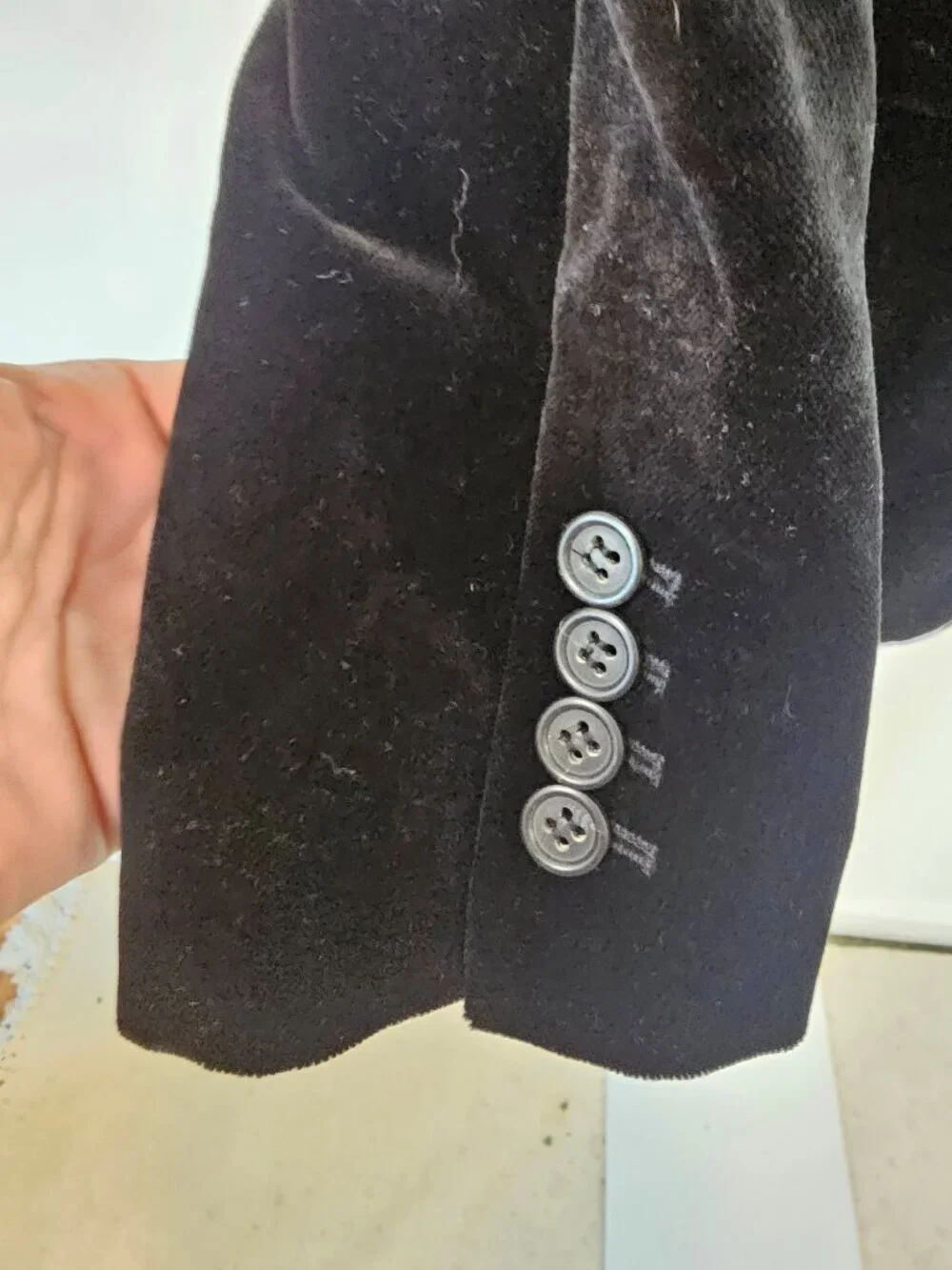 Vintage J. Crew Blazer Black Velvet 4